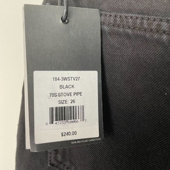 Re/Done 70s Stove Pipe High Rise Straight Leg Rigid Denim Button Fly Jeans 26 - Picture 8 of 12